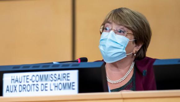 La Alta Comisionada de las Naciones Unidas para los Derechos Humanos, Michelle Bachelet, durante la apertura de la 45a sesión del Consejo de Derechos Humanos, en la sede europea de la ONU en Ginebra, Suiza. (Foto: Martial Trezzini / Pool vía REUTERS).