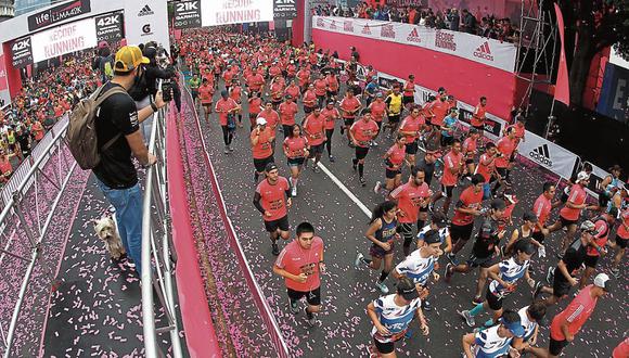 Público. El 2019, Adidas reunió a 16 mil participantes en la maratón. Este año esperan pasar los 18 mil. (Foto: Difusión)