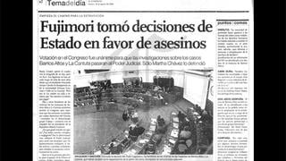 Así ocurrió: En 2001 Congreso señala a Fujimori por matanzas