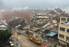 China: desprendimiento de tierras sepulta parque industrial y viviendas