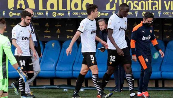 Diakhaby acusó a Juan Cala de insultarlo de forma racista en el Valencia vs. Cádiz. (Foto: EFE)