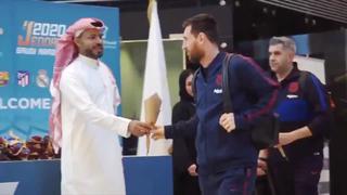 Lionel Messi fue el más aclamado en la llegada del Barcelona a Arabia Saudí | VIDEO