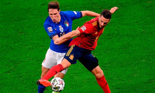Italia y España lucharon por un boleto a la final de la Nations League | Foto: EFE.