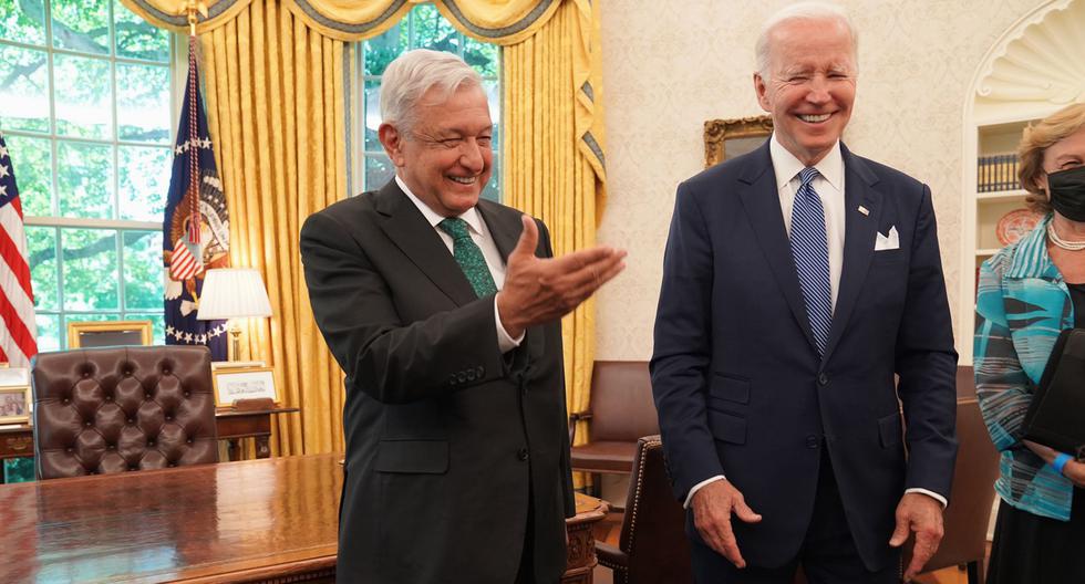 Los presidentes de México y Estados Unidos, Andrés Manuel López Obrador y Joe Biden, tuvieron un acogedor encuentro en el Despacho Oval de la Casa Blanca en Washington DC. FOTO TWITTER ANDRÉS MANUEL LÓPEZ OBRADOR