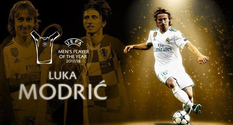 Luka Modric fue elegido por la UEFA mejor jugador, superando a Cristiano y Salah. | Foto: Champions League