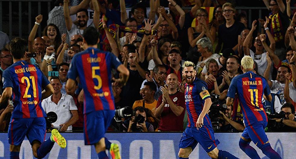 Apenas le bastaron 3 minutos a Lionel Messi para anotar su primer gol en la Champions League 2016-2017. (Foto: Getty Images)