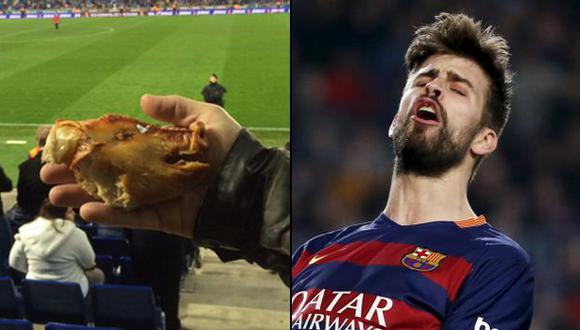 Hinchas de Espanyol pretendían tirarle cabeza de cerdo a Piqué