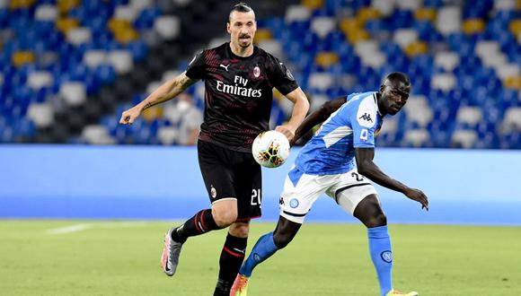 El AC Milan de Zlatan sacó un punto en su visita al Napoli de Lozano. (Foto: EFE)