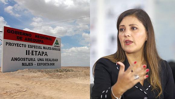 La gobernadora regional de Arequipa, Yamila Osorio, dijo que el retiro de Cosapi es una condición para reactivar las obras de Majes Siguas II. (Fotos: El Comercio)