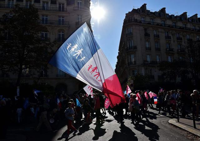 Miles de personas protestan en París contra el matrimonio gay - 8