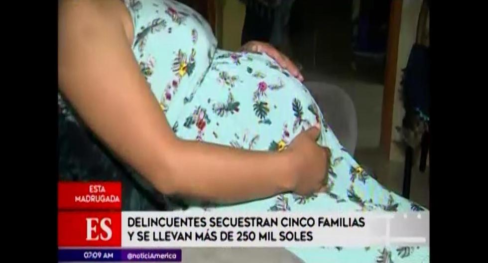 Roban 250 mil soles a familia y agreden a embarazada. (Foto: Captura de video / América Noticias)