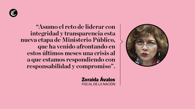 Las frases de Zoraida Ávalos tras jurar como fiscal de la Nación.