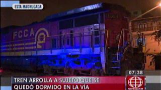 Hombre fallece tras ser arrollado por tren en Cercado de Lima