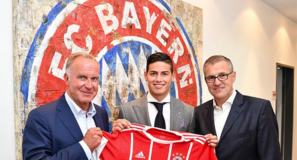 James Rodríguez fue presentado como nuevo jugador del Bayern Munich. Sin embargo, fue consultado si le gustaría volver al Real Madrid en un futuro cercano. (Foto: Twitter - Bayern Munich)