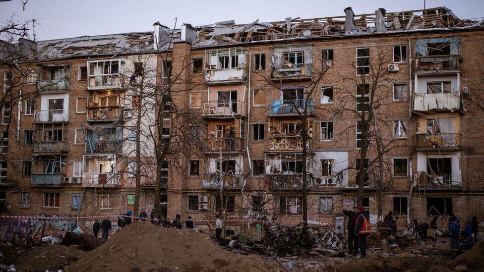 The Russian attacks have caused great destruction in kyiv.  (GETTY IMAGES)
