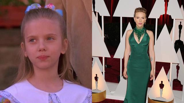 El antes y después de Scarlett Johansson. (Foto: El Comercio).
