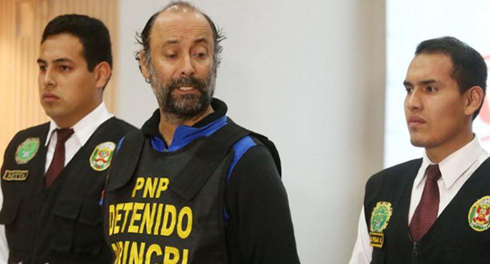 Luis Alberto Cachón Núñez, alias \"Lucho\", sindicado como el lugarteniente y financista de \"Caracol\" fue presentado por la Policía. (Foto: Andina)