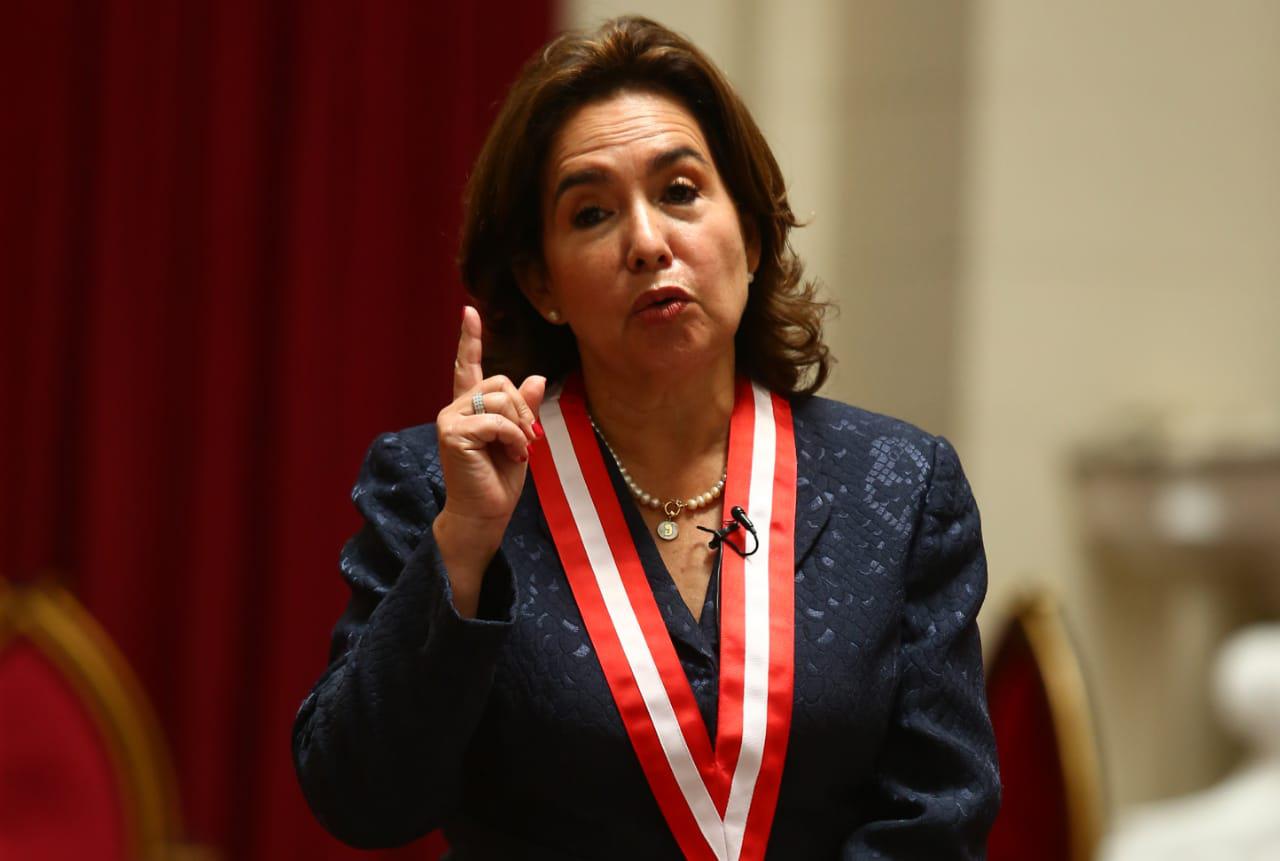 Elvia Barrios asumió este lunes 4 de enero la presidencia del Poder Judicial en una ceremonia que contó con la presencia de diferentes autoridades, entre ellas, el presidente de la República, Francisco Sagasti. (Foto: Alessandro Currarino / @photo.gec)