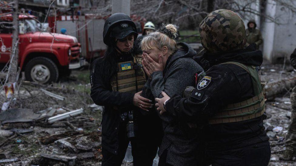 Russia's full-scale invasion of Ukraine has been ongoing for two years.  GET IMAGES).