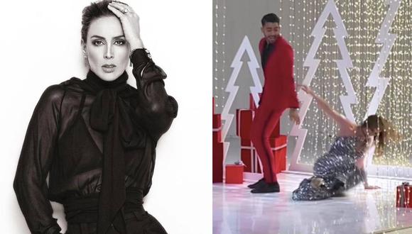 Jaqueline Bracamontes sufre aparatosa caída al tropezar con su elegante vestido. (Foto: Instagram/ captura de video).