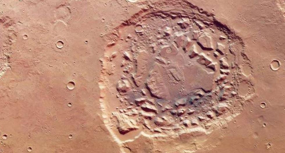 Las fotos fueron tomadas el 1 de enero por la sonda Mars Express, pero hasta el momento no hay consenso científico acerca de cómo se creó este objeto. (Foto: ESA)