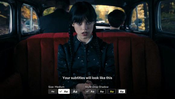 Netflix ya permite personalizar los subtítulos cuando se utiliza el servicio de streaming desde un televisor. | (Foto: Netflix)
