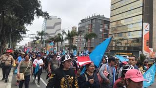 Marcha por el agua: movilización contra privatización de Sedapal intenta llegar a San Isidro