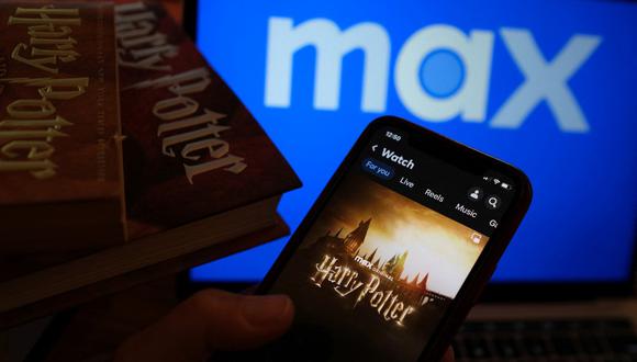 Esta foto ilustrativa muestra el anuncio de la serie de Harry Potter en la plataforma de servicio de streaming Max. (Foto de Chris Delmas / AFP)