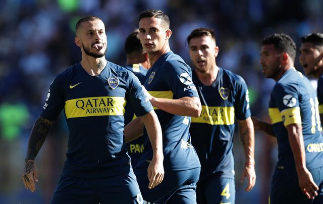 Boca Juniors se puso en ventaja gracias a la gran definición de Darío Benedetto desde el punto penal. | Foto: AFP