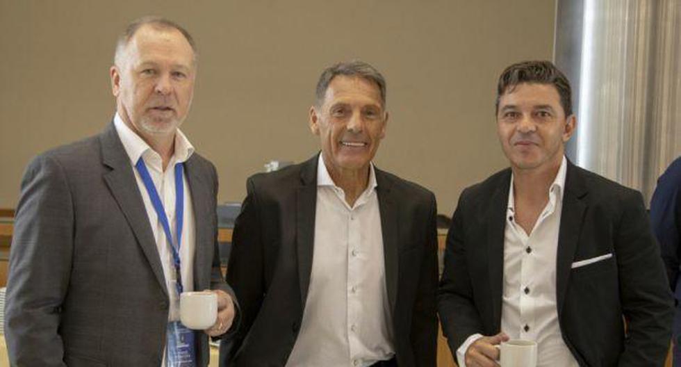 Russo y otros 22 entrenadores de clubes sudamericanos participaron en la primera Cumbre de Entrenadores de la Conmebol Libertadores. (Foto: Conmebol)