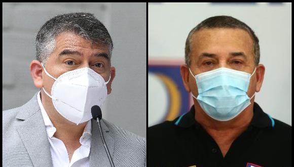 Julio Guzmán y Daniel Urresti rechazaron el pedido del congresista de Fuerza Popular de ser vacunados contra el COVID-19. (Foto: Luis Gonzales)