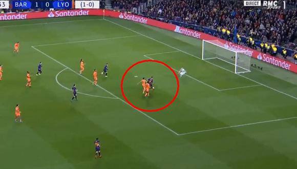 Barcelona vs. Lyon: Coutinho anotó el 2-0 luego de una jugada entre Suárez y Arthur. (Foto: captura)
