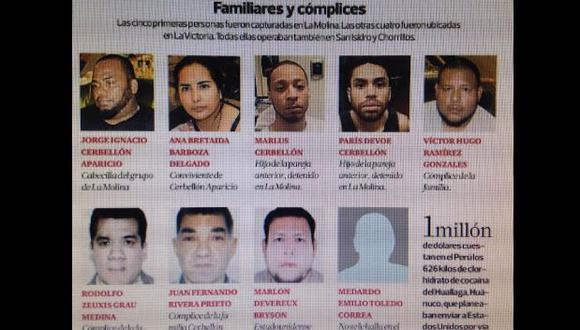 Estos son los rostros del clan de la droga y sus cómplices
