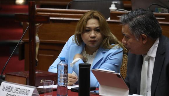 Karelim López se presentó este miércoles 27 de abril ante la Comisión de Fiscalización del Congreso | Foto: Congreso de la República