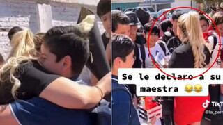 Le declaró su amor a maestra en público y ella lo rechazó: “Te voy a reprobar”