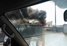 Denuncian a empresa por incendio de bus alimentador del Metropolitano en Puente Piedra