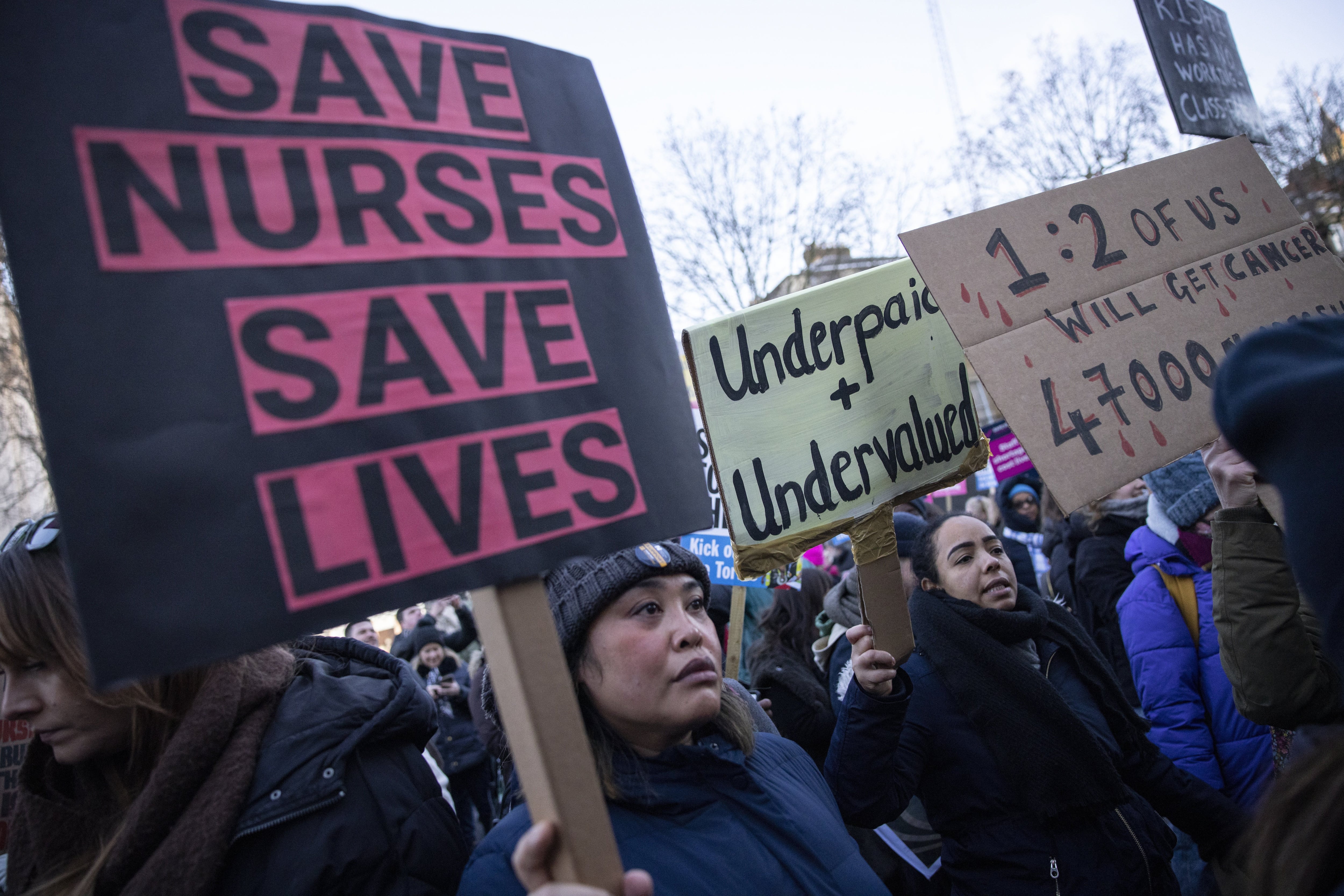 The nurses have announced new strikes for February.  (Photo: EFE)