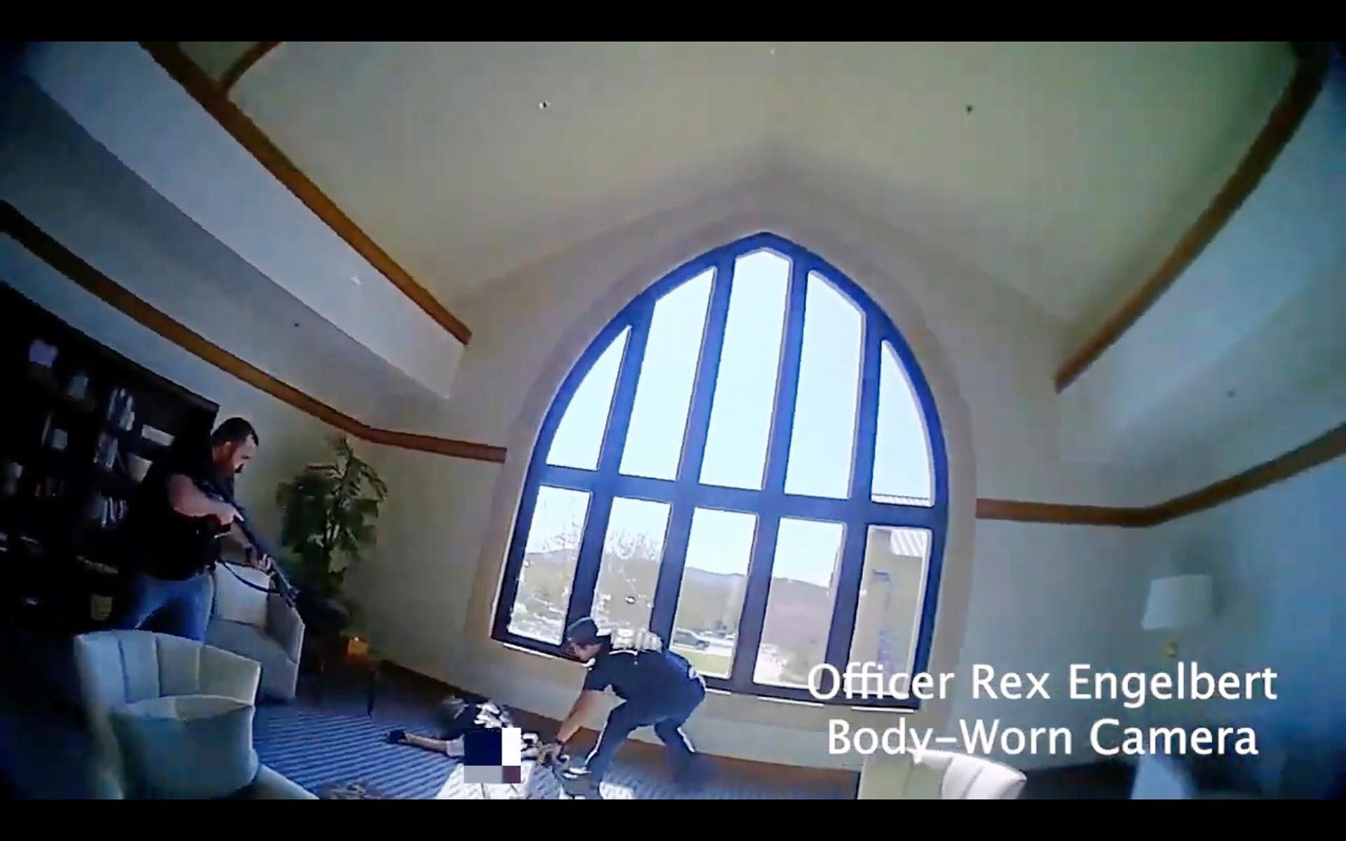 A video capture shows Audrey Elizabeth Hale after being shot by police.  (EFE).