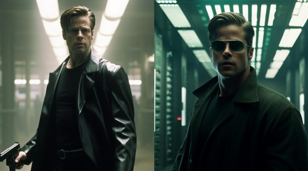 Midjourney ha imaginado cómo se vería Brad Pitt en The Matrix. | (Foto: Midjourney)