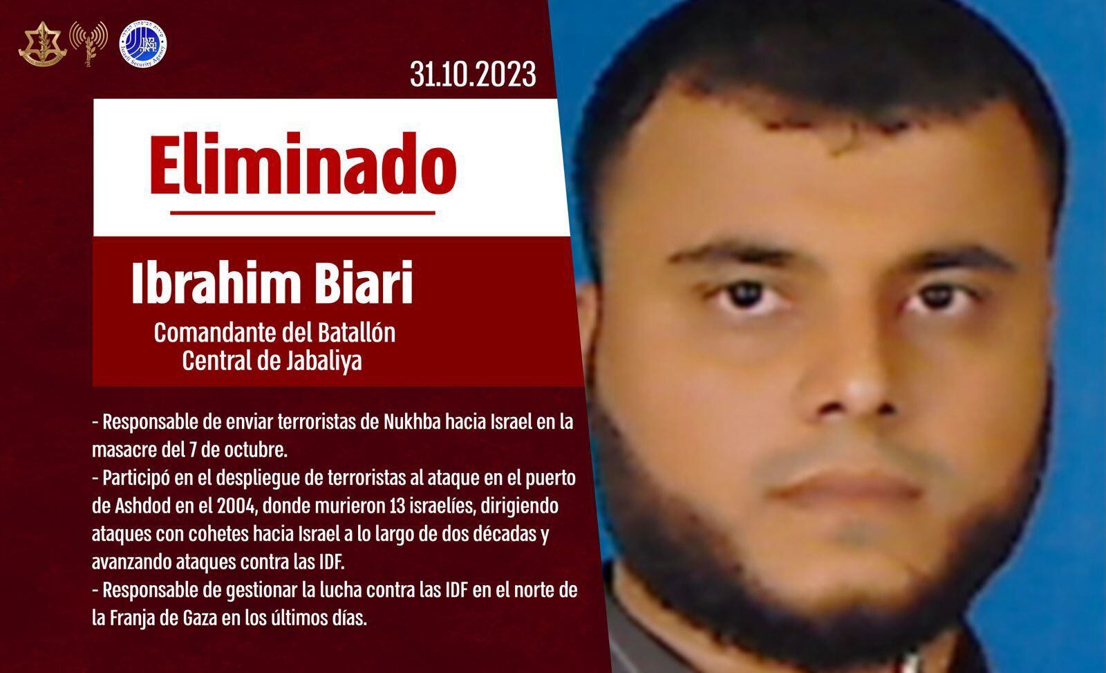Ibrahim Biari, Israeli target in Jabalia.