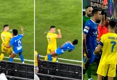 Cristiano Ronaldo reacciona de manera violenta y es expulsado ante Al Hilal