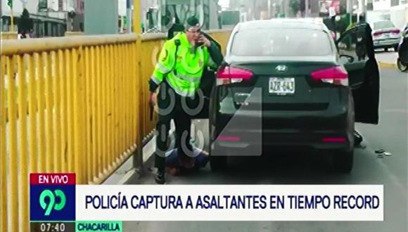 Los delincuentes fueron capturados en un vehículo de placa AZR-643. (Latina)