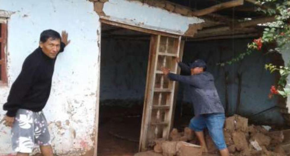Al menos ocho viviendas colapsaron en la región San Martín, a consecuencia de las lluvias intensas que caen en la zona que provocaron la activación y desborde de quebradas. (Foto: Andina)