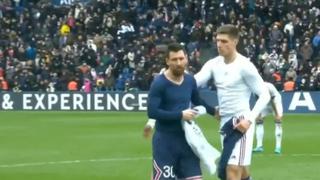 Tenso momento: Messi intercambió camiseta con ucraniano Danylo Ignatenko en medio de los abucheos al PSG | VIDEO 