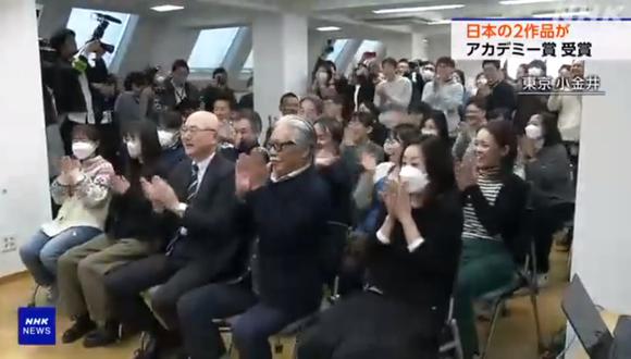 Esta fue la reacción de Hayao Miyazaki y los demás miembros de Studio Ghibli tras enterarse que ganaron el Oscar 2024. (Foto: NHK)