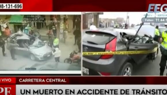 Cámaras de seguridad registraron el momento en que se produjo el accidente vehicular | Foto: captura América Noticias