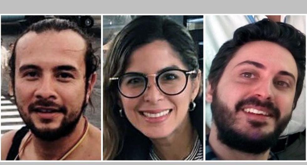 Los tres periodistas de la Agencia EFE, los colombianos Mauren Barriga; el fotógrafo Leonardo Muñoz, y el español Gonzalo Domínguez, detenidos por las autoridades de Venezuela en Caracas. (Foto: EFE)