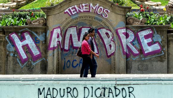 La economía de Venezuela cayó 13,2% en el 2017, según el Parlamento. (AFP).