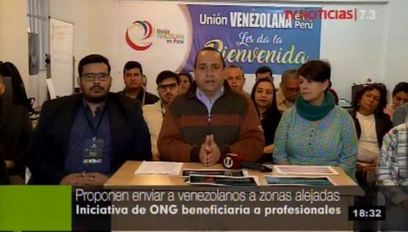 Activista Óscar Pérez detalló que su iniciativa contempla hacer un registro en el Perú de los venezolanos que cuenten con título profesional. (Foto: TV Perú)