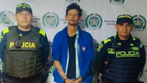 Imagen del venezolano Sergio Tarache, asesino confeso de Katherine Gómez, luego de ser capturado por la Policía de Colombia en la ciudad de Bogotá, el martes 11 de abril de 2023 | Foto: @MininterPeru